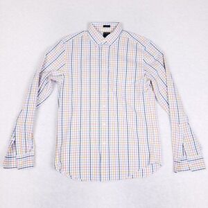 J Crew Slim Flex Plaid Shirt Size M Multicolor Stretch Cotton Smart Casual